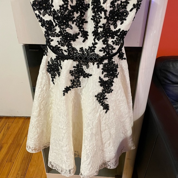 Le Château black and white lace dress size small - Picture 5 of 8